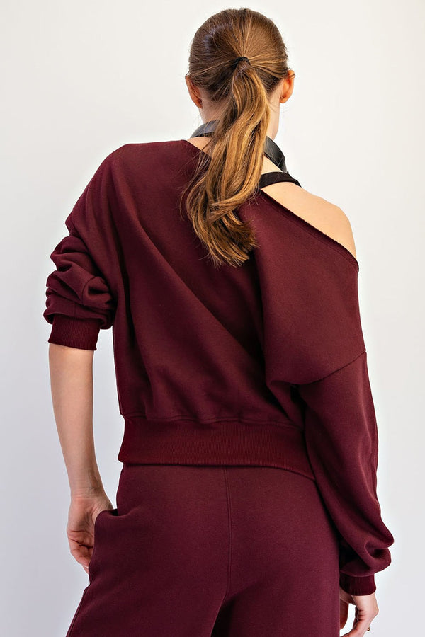 Off Shoulder Fleece