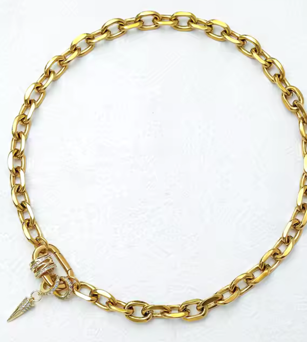 Horn Pavé Necklace
