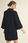 Scallop Hem Dress