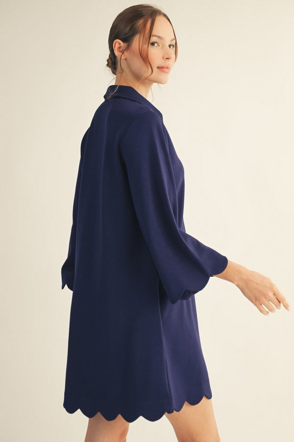 Scallop Hem Dress