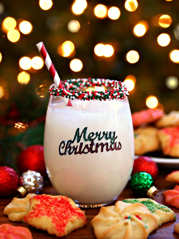 Merry Christmas Wine Glass