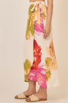 Floral Wrap Maxi Skirt