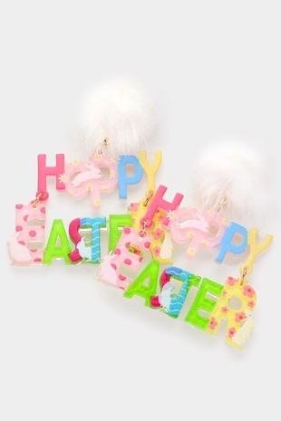 Pom Happy Easter Earrings