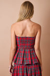 Plaid Peplum Top