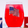 American Flag Jeweled Stemless Wine Glass