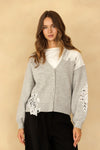 Lace Accent Cardigan