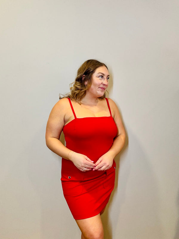 Ponte Square Neck Dress