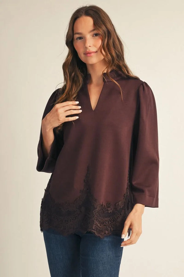 Lace Trim Blouse