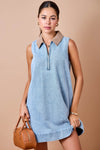 Corduroy Collar Dress
