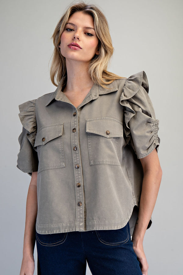Ruffle and Ruching Top