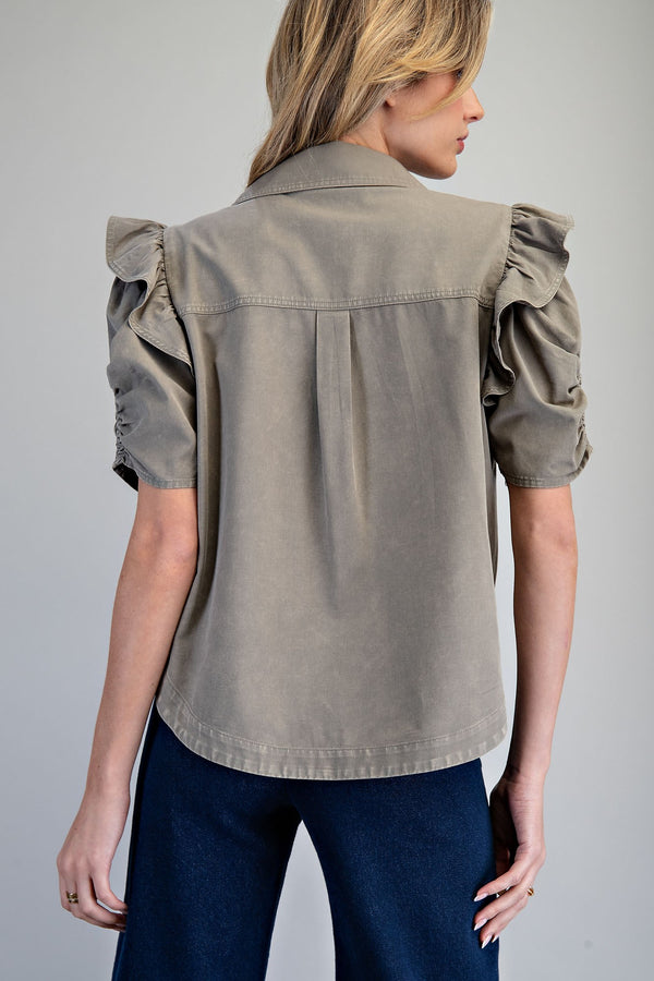 Ruffle and Ruching Top