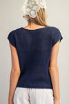 Stars & Stripes Open Knit Top