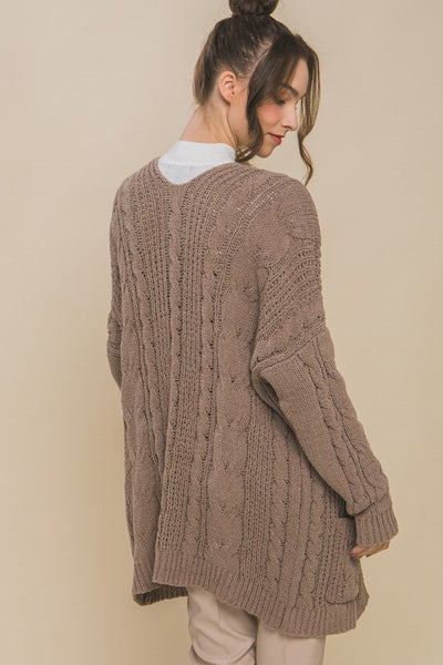 Chenille Cable Knit Cardi