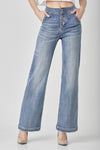 Risen Button Fly Flare Jeans