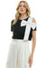 Contrast Bow Tee