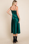 Cowl Neck Satin Dress