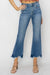 Risen Flare Fray Jeans