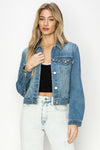 Risen Ruffle Denim Jacket