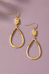 Hammered Teardrop Hoop Earrings