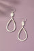 Hammered Teardrop Hoop Earrings