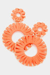 Raffia Double Circle Earrings