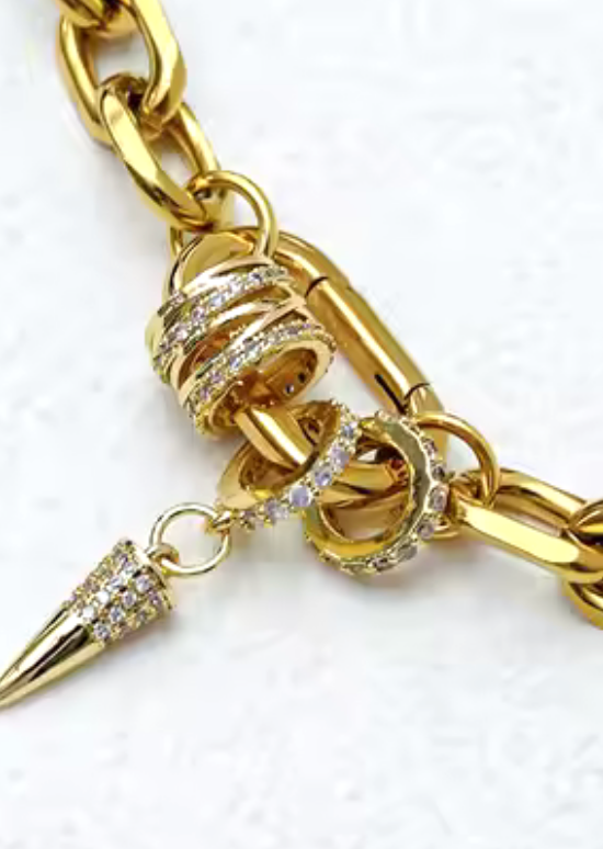Horn Pavé Necklace
