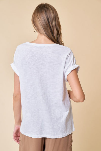 Top with Cut Out Neck Detail