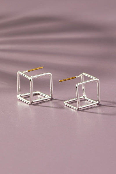 3D Cube Earrings