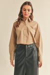 Crop Button Down Shirt