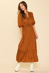 Split Neck Maxi Dress