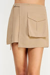 Mini Buckle Tie Wrap Skort