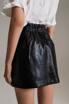 Faux Leather Bow Skirt