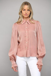 Frill Detail Puff Sleeve Blouse