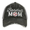 Baseball Mom Distressed Hat