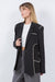 Contrast Trim Blazer