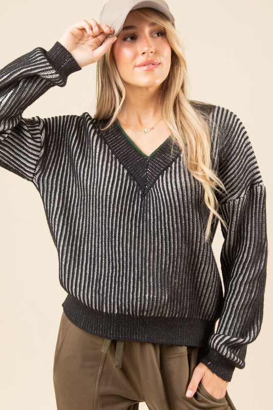 Vertical Stripe Sweater
