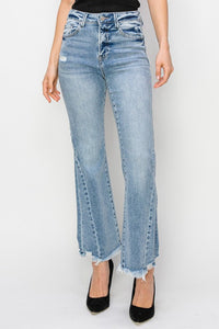 Risen Leg Seam Detail Jeans