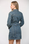 Button Front Denim Dress