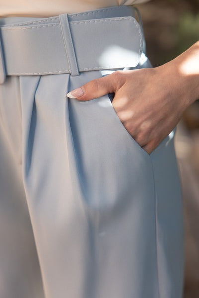 Belted Pleated Pants