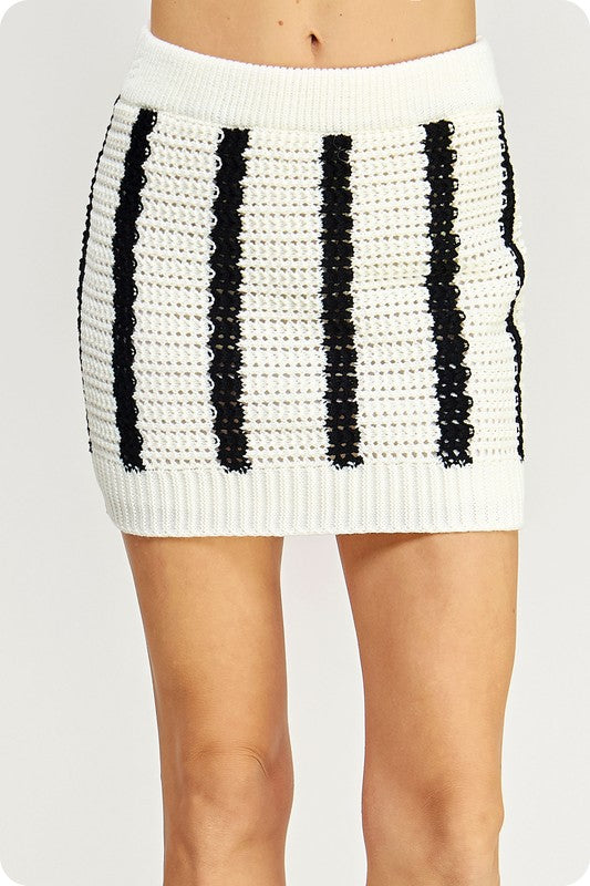 Crochet Striped Skirt
