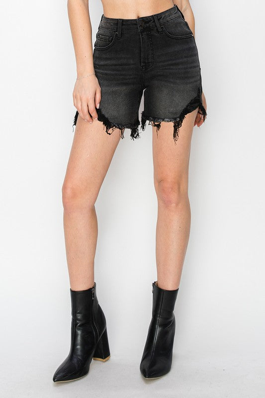 Distressed Hem Shorts