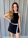 Contrast Trim Skort Set