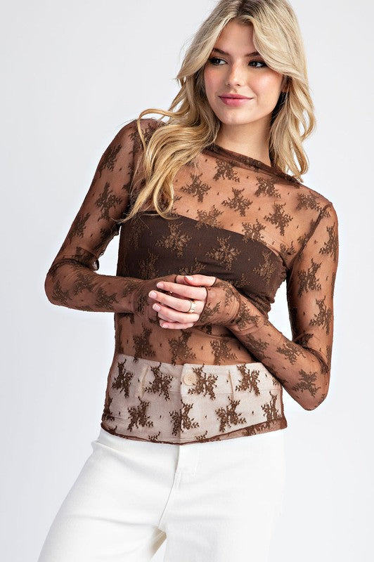 Bouquet Sheer Top