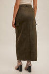 Suede Midi Skirt