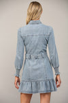 Belted Denim Dress