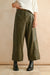 Faux Leather Wide Crop Pants