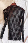 Sheer Lace Turtleneck