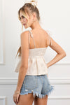 Metallic Bow Top