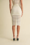 Mesh Stripe Skirt