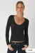 Long Sleeve V Neck Top